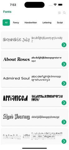 Fonts for DIY Space для iOS — скриншот 5