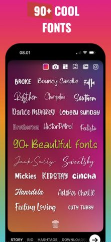 Fonts for Instagram — I Fonts для Android — скриншот 1
