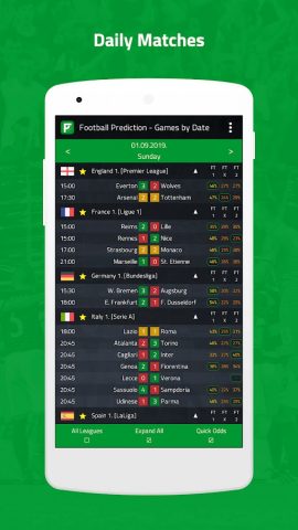 Football Prediction Pro для Android — скриншот 1