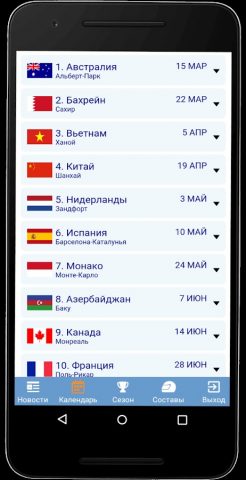 Формула 1 от F1Report.Ru для Android — скриншот 3