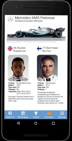 Формула 1 от F1Report.Ru для Android — скриншот 4