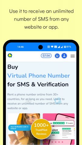 Free Temporary Phone Numbers для Android — скриншот 3