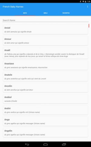 French Baby Names Pro для Android — скриншот 5