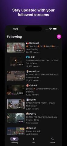 Frosty for Twitch для iOS — скриншот 2