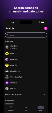 Frosty for Twitch для iOS — скриншот 4