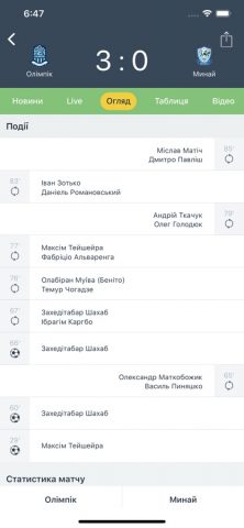 Футбол 24 для iOS — скриншот 4