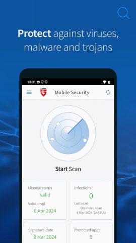 G DATA Mobile Security для Android — скриншот 1