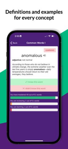 GRE Vocabulary Flashcards для iOS — скриншот 3