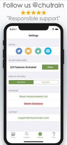 Gas Mileage Calculator and Log для iOS — скриншот 5