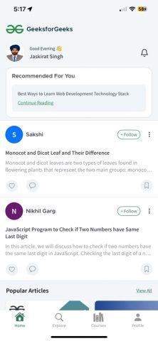 GeeksforGeeks — Learn Coding — скриншот 2