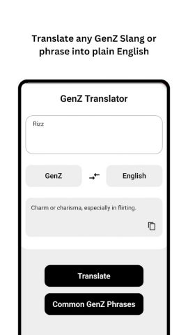 GenZ Slang Translator для Android — скриншот 1