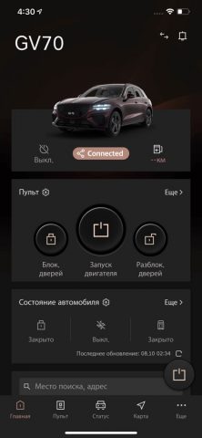 Genesis Connected Services для iOS — скриншот 1