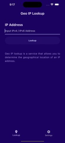 GeoIP Lookup для iOS — скриншот 1