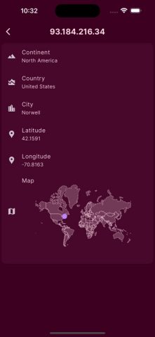 GeoIP Lookup для iOS — скриншот 4