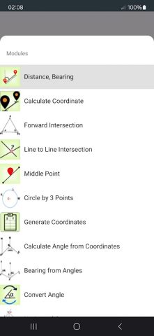 Geoclass Surveying Calculator для Android — скриншот 3