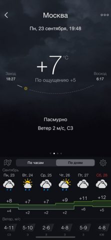 Gismeteo для iOS — скриншот 2