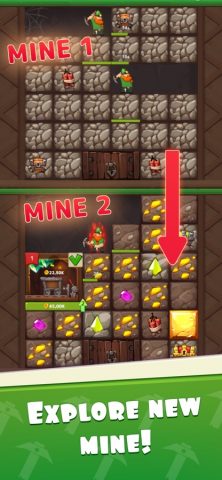 Gnome Diggers: Копатель-Шахтер для iOS — скриншот 2