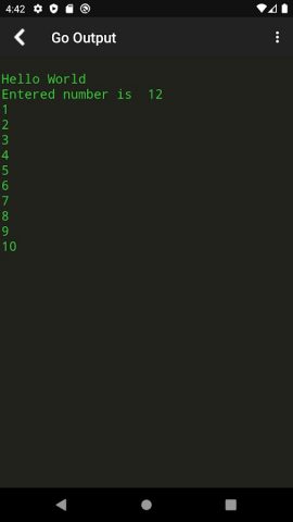 Go Programming Compiler для Android — скриншот 2