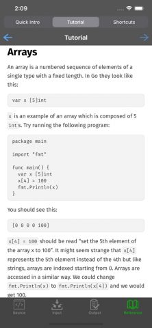 Go Programming Compiler для iOS — скриншот 3