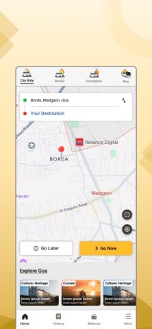 GoaMiles для iOS — скриншот 2