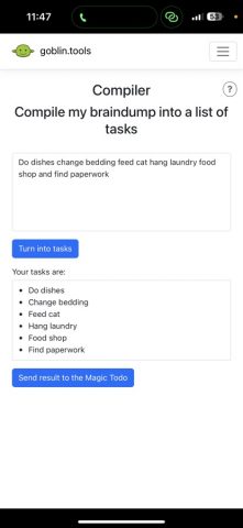 Goblin Tools для iOS — скриншот 3