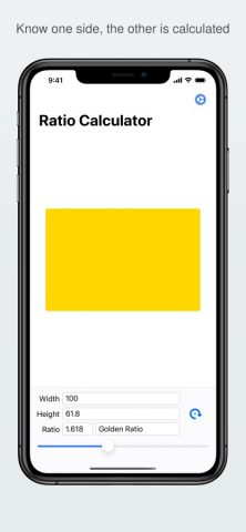 Golden Ratio Calculator++ для iOS — скриншот 1