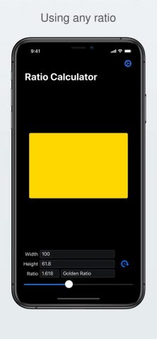 Golden Ratio Calculator++ для iOS — скриншот 2
