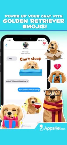 Golden Retriever Dog Emoji для iOS — скриншот 2