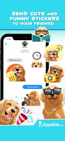 Golden Retriever Dog Emoji для iOS — скриншот 3