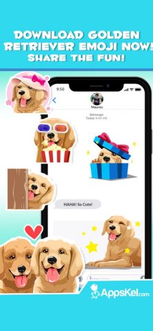 Golden Retriever Dog Emoji для iOS — скриншот 5