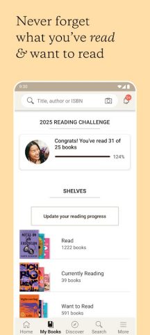 Goodreads: Book Tracker & More для Android — скриншот 3