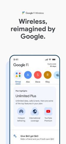 Google Fi Wireless для iOS — скриншот 1