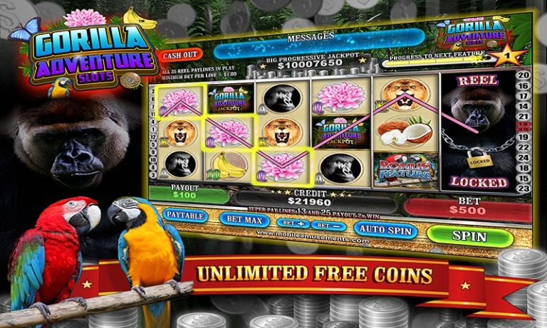 Gorilla Adventure Slots для Android — скриншот 1