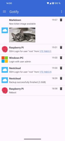 Gotify для Android — скриншот 4