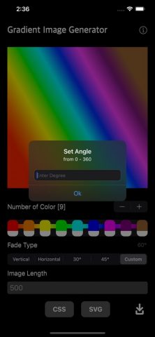 Gradient Image Generator для iOS — скриншот 2