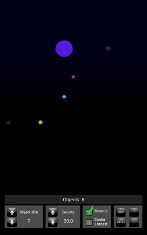 Gravity Simulator для Android — скриншот 5