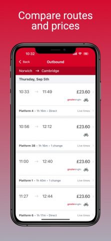 Greater Anglia Train Tickets для iOS — скриншот 2