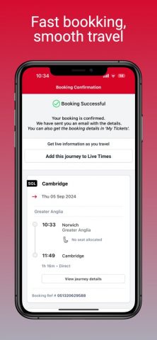 Greater Anglia Train Tickets для iOS — скриншот 5