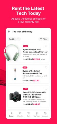 Grover – rent tech flexibly для iOS — скриншот 2