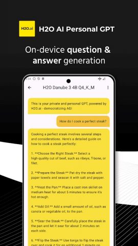 H2O AI Personal GPT для Android — скриншот 1