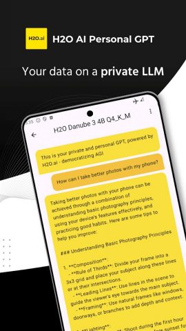 H2O AI Personal GPT для Android — скриншот 3
