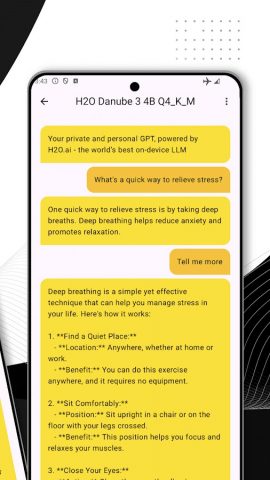 H2O AI Personal GPT для Android — скриншот 4