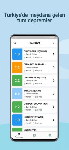 HAZTURK ( Son Depremler ) для Android — скриншот 1