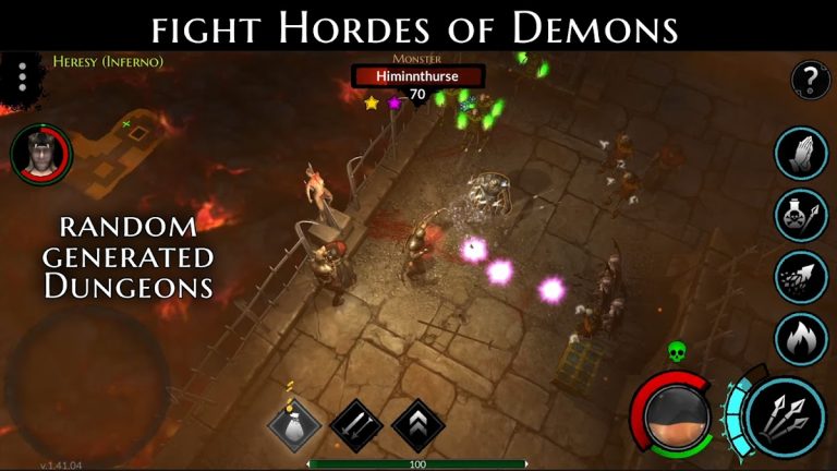 Heretic Gods: Хак-энд-слэш RPG для Android — скриншот 1