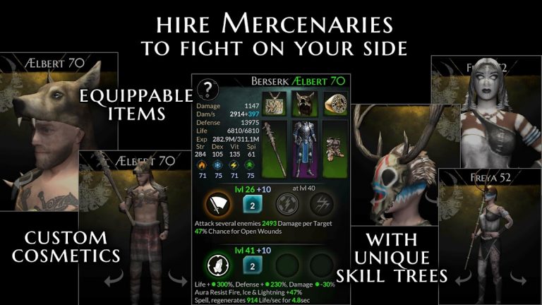 Heretic Gods: Хак-энд-слэш RPG для Android — скриншот 5