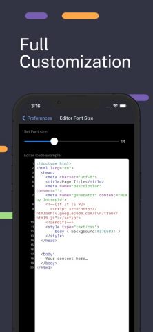 HTML Editor для iOS — скриншот 5
