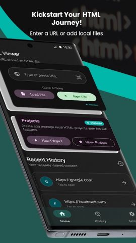 HTML Viewer для Android — скриншот 1
