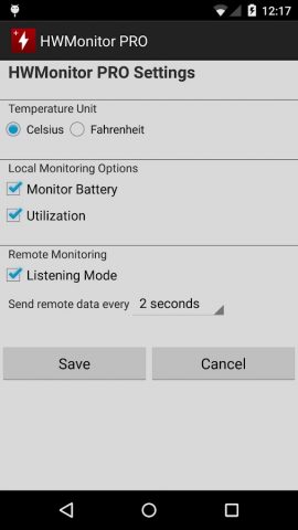 HWMonitor PRO для Android — скриншот 4