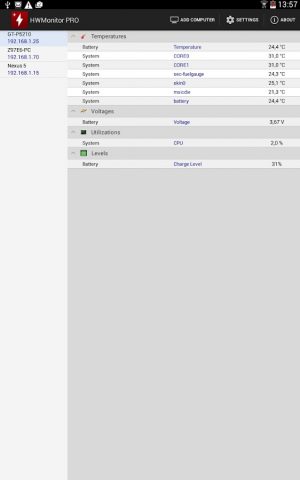 HWMonitor PRO для Android — скриншот 5