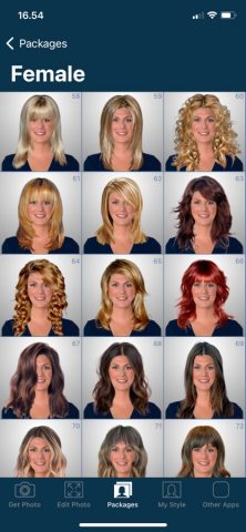 Hairstyle Try On для iOS — скриншот 1